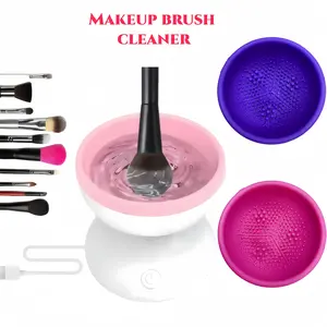 Makeup brush cleaner Compact and portable,Makeup Brush Cleaning Machine, Automatic Makeup Brushes Cleaner Bowl,Women's cosmetic products