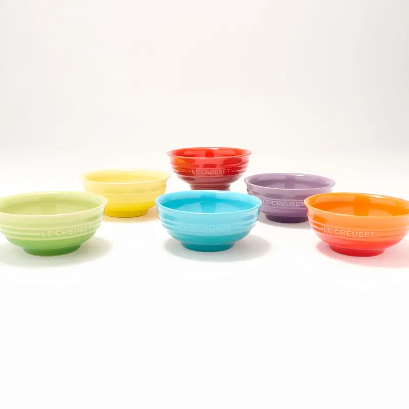 Le Creuset Set of 6 Mini Multi-Color Stoneware Prep Bowls