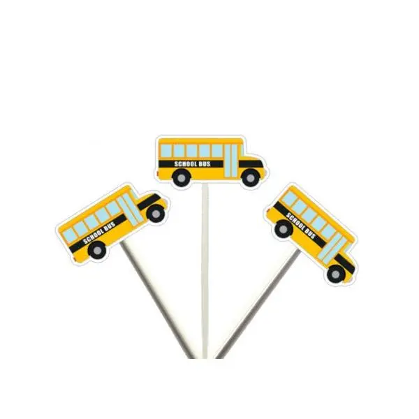 School Bus Cupcake Toppers