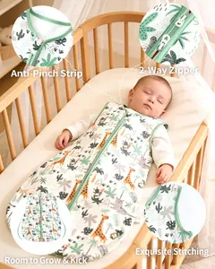 Baby Sleeping Bag Cotton Sleep Sack 2 Pack, Unisex Baby Wearable Blanket for Newborn & Infant 0-24 Months