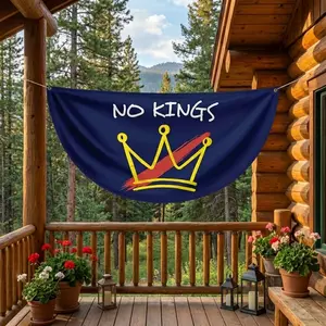 Anti T House Flag, No Kings House Flag, Resistance Nope To Fxscism Flag, Rally Flag, Protest Yard Flag, Political Activist Home Decor