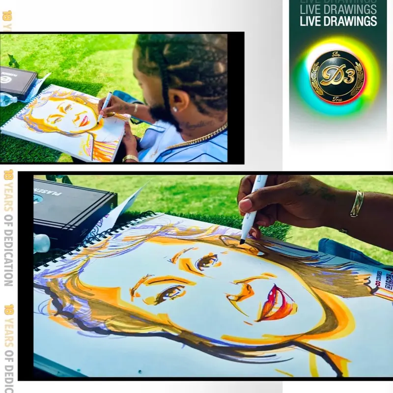 Custom Life Drawing Performance for Special Occasions Birthday Events ...