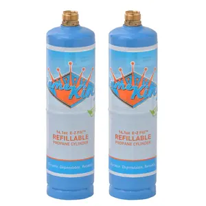 Flame King 2-Pack Eco Friendly Sustainable 1LB EMPTY Refillable Propane Tank Welding LP Cylinder