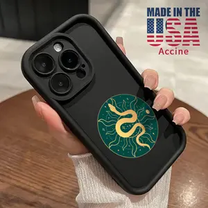 Compatible for iPhone 16 Pro Max 15 14 Plus 16e 13 12 Mini 11 Promax X XS Max XR xsmax Case Snake Charm TPU Silicone Raised Edges Camera Protection Phone Cover for Boy