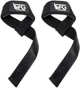 RFG Neoprene Lifting Straps for Gym Training – 24" Length, 2" width - Wrist Wraps for Weightlifting with 7mm Padded Cotton & Anti-Slip Silicone for Bodybuilding, Powerlifting & Deadlifts