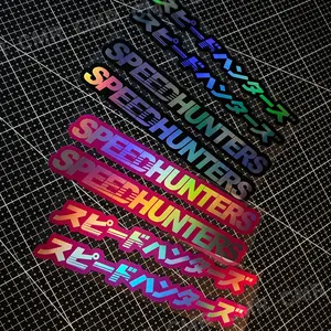 2PCS/SET laser Speedhunters Japanese stickers/car stickers Speed Hunters laser car front window stickers JDM street racing windshield drift suitable for motorcycles, cars, bicycles Speed Hunters Decals