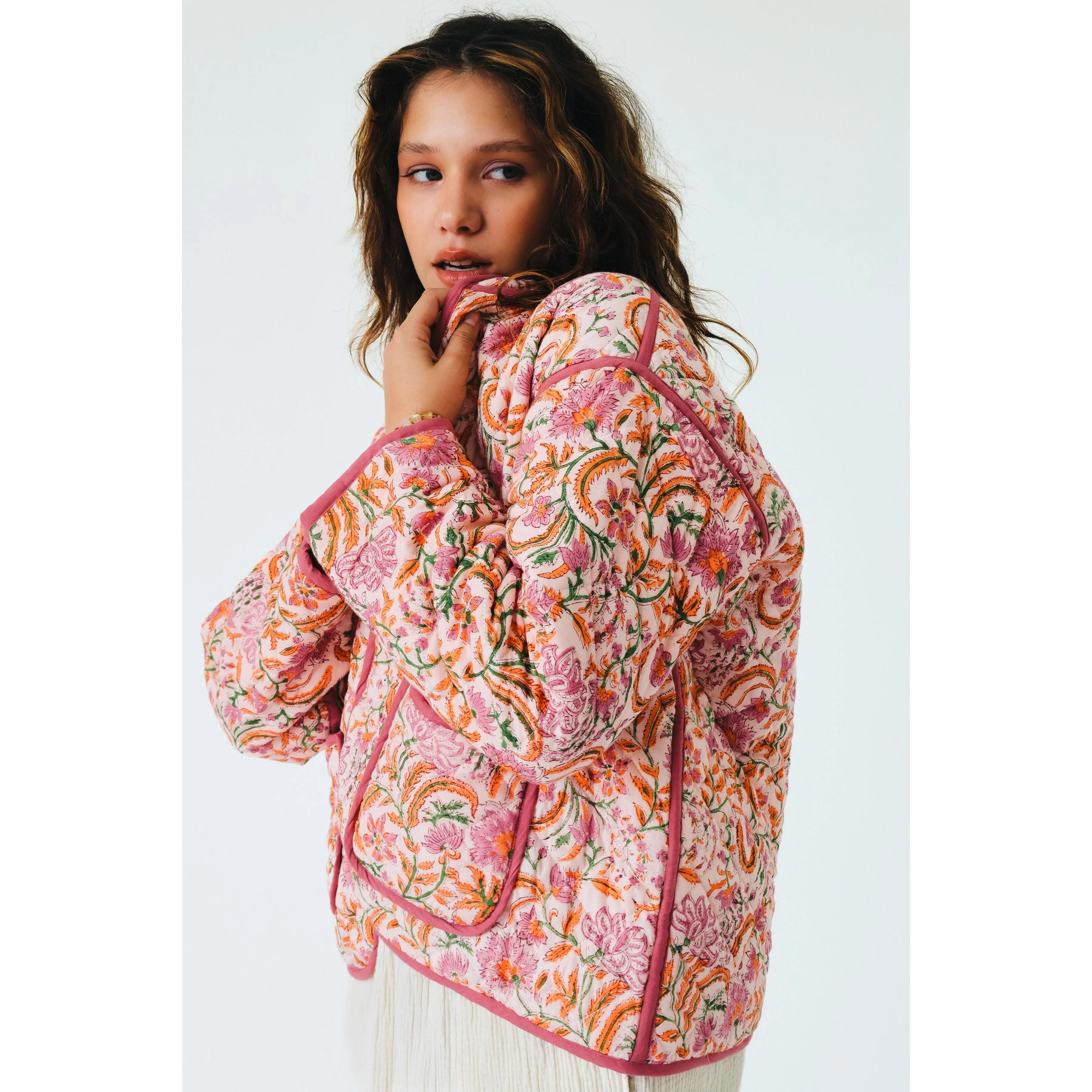 Diamond Quilted Cotton Jacket