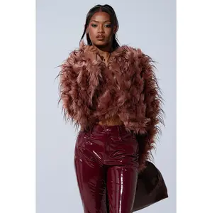 PIPER TEXTURED FAUX FUR COAT