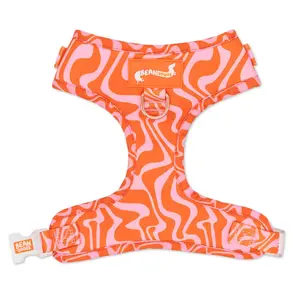 Adjustable Dog Harness - Retro Swirl Collection with Custom Neoprene Fabric & Breathable Mesh for Comfort