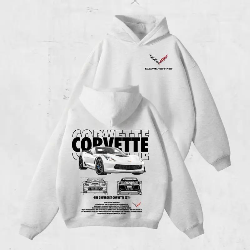 Corvette C7 Hoodie, Classic Chevy Sports Car Graphic Pullover, clearance deals today ,Gift hoodies  men stylish cotton big rig cmc christian mccaffrey football graphic design top dad husband army thermal long sleeve tiktok shop deals clearance items affli