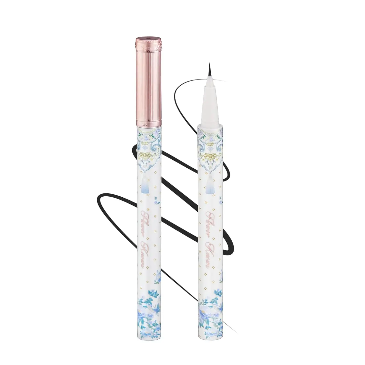 Butterfly Cloud Collar Liquid Eyeliner, Waterproof, Ink Black | Long-Wearing Eyeliner Pen with Ultra-Fine Precision Tip, Smudge-Resistant, Vegan & Cruelty-free (01 Ink Black)