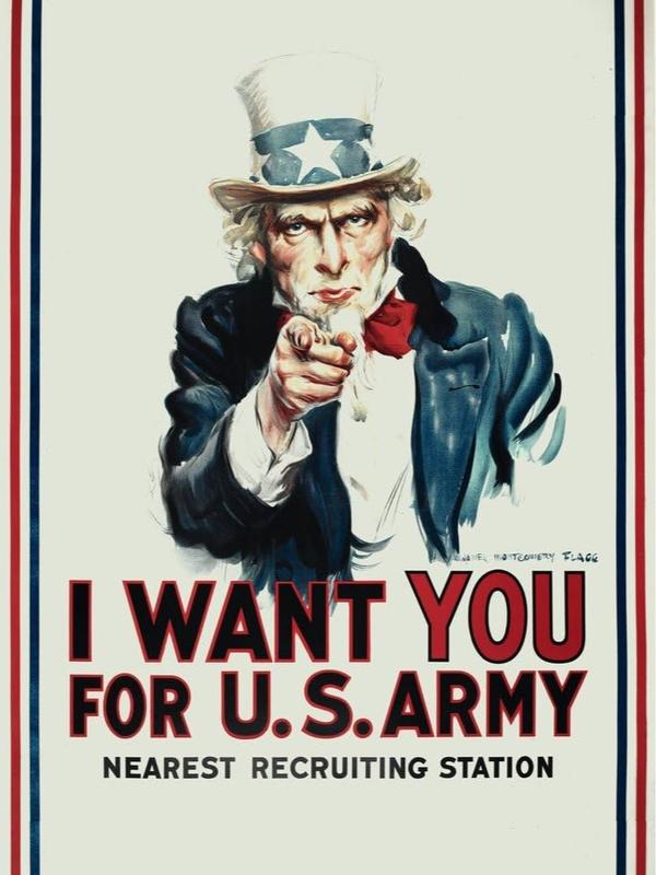 Uncle Sam I Want You For The Army WPA War Propaganda Cool Wall Art Print Poster