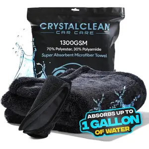 Extra Large  Double Twisted Loop Quick-Drying Microfiber Towel | 24X36 Inches High Absorbency | Leaving No Streaks | Designed for Car Detailing, Car Wash Towel