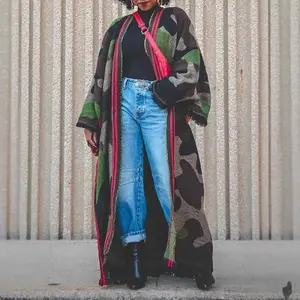 Autumn Winter Scarf Army Green Camouflage Red Stripe Women's Large Shawl Thickened Warm Versatile Scarf on my boyfriends last nerve shirt music parody