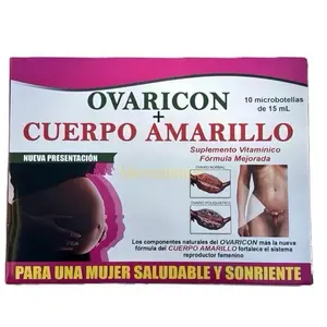 OVARICON + CUERPO AMARILLO From Guatemala Case 10 Microbotellas 15 ml Natural vitaminas b12 Naturally vitamina B1,B2,B6