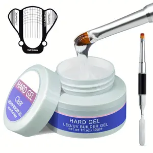 Zopvt LED UV Gel Nail Extension Kit, Hard Gel Builder for Professional Nails, Durable & Long-Lasting Formula, Easy Application at Home