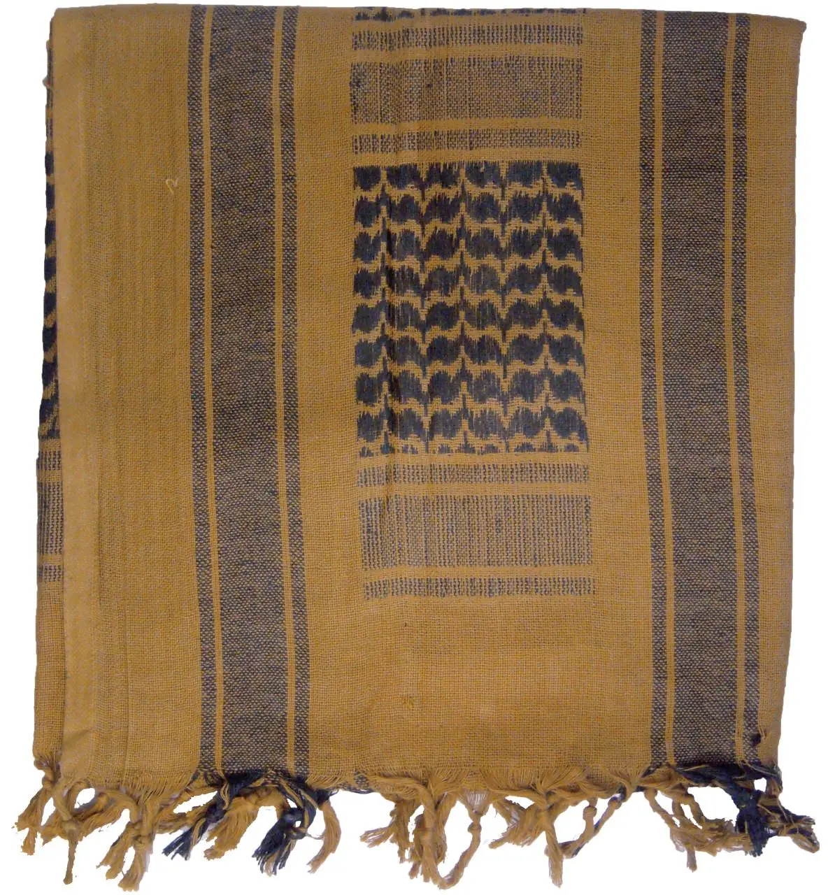Arabic Style Shemagh Scarf - 100% Cotton, Military Grade, Lightweight, 43" x 41", Foldable Army Tactical Desert Head/Face/Neck Cover, Keeps Head Warm, Alternative Winter Headwear
