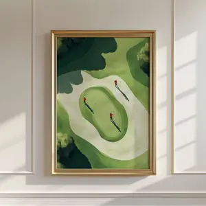 Golf Course Prints Poster Unframed, Vintage Golf Printable Wall Art, Teen Boys Room Decor, Golf Lovers Gifts, Gift For Him Office Man Cave, Golf Tournament Gift For Him