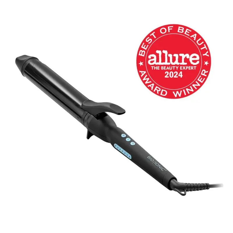 BIO IONIC OFFICIAL: Long Barrel Curling Iron - Hair Curler Adjustable Heat Settings, Effortless Voluminous Curls & Waves, Auto Shut-off, Easy to Use Styling Tool, For All Hair Types Comfort