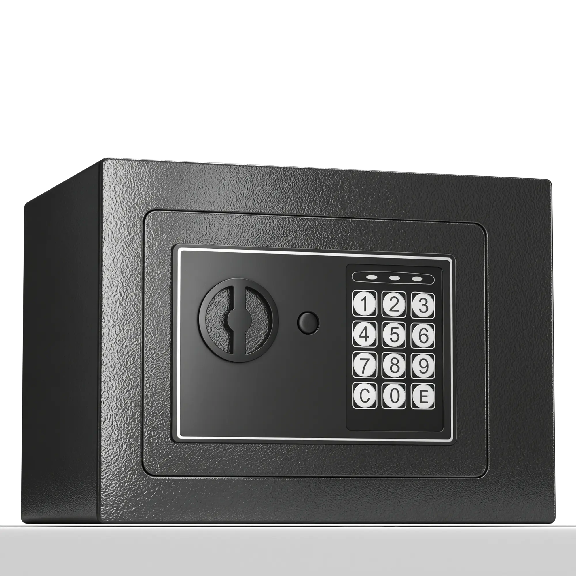 Electronic Safe Box Lock Storage Box with LED Lights, Password Lock, Low Battery Alerts, Password Entry Error Warnings, Dual Unlocking Flexibility (Keypad-Key), Mountable Home-Office Organizer