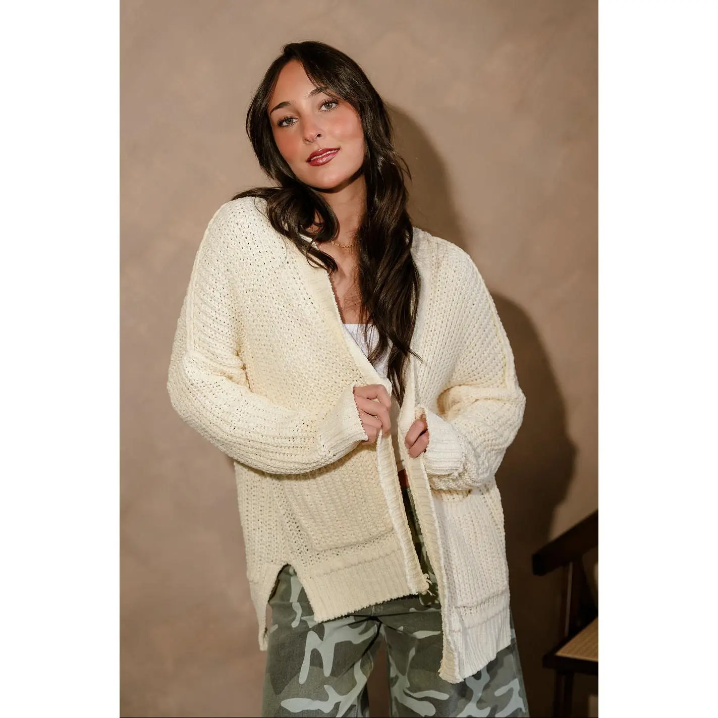 Ayla Pale Yellow Knit Cardigan