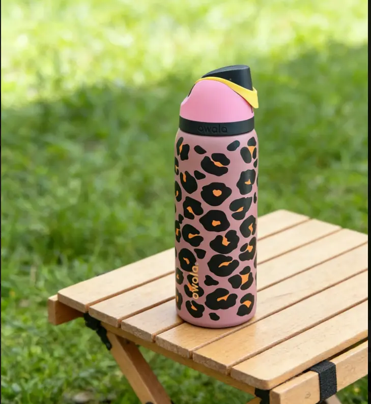 TODAYFUL La maison de Lyllis POLAR ピンク Owala Pink Leopard Print Stainless Steel Insulated Tumbler, Leak