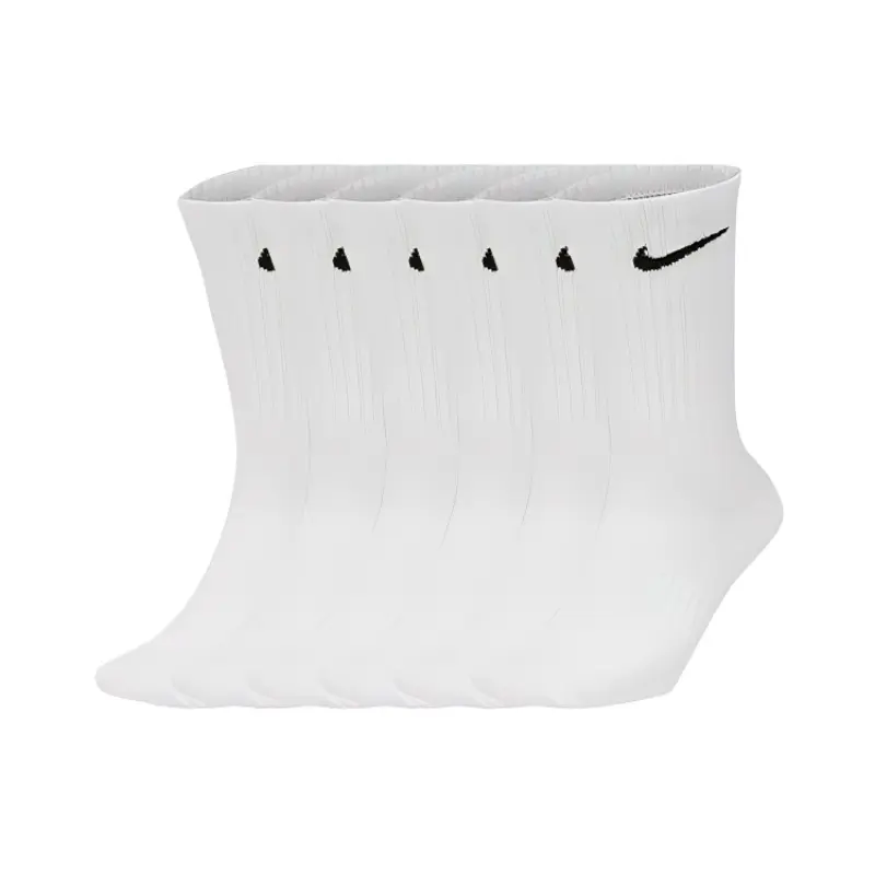 Nike Everyday Plus Cushioned Crew Socks 6 Pairs White SX7676-100