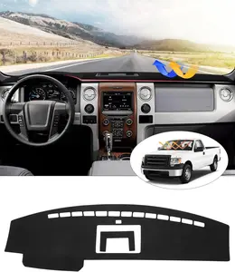 KUST Dash Cover Compatible with Ford F-150 F150 Pickup 2009-2014 Accessories Dashboard Cover Mat Non-Slip Pad Carpet Sunshield Protector (with Light Sensor)