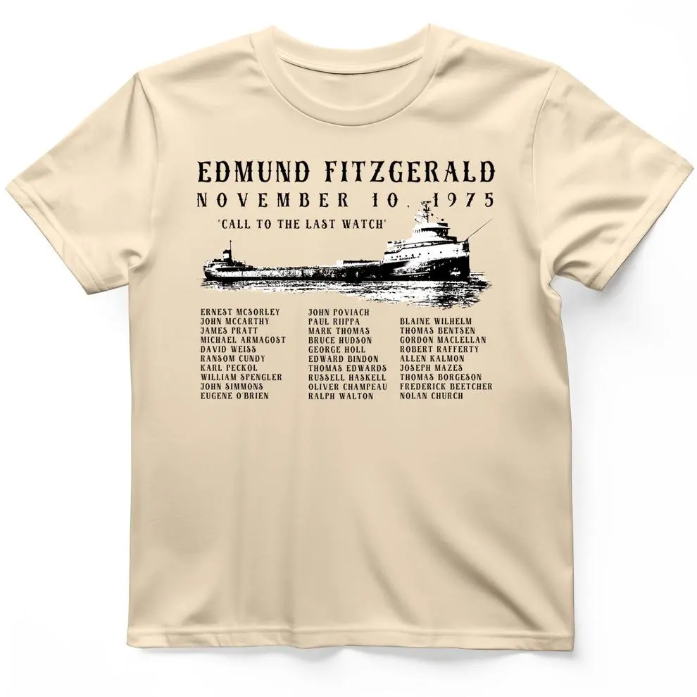 Vintage Edmund Fitzgerald T-Shirt, Great Lakes Ship Graphic Tee For History Lovers
