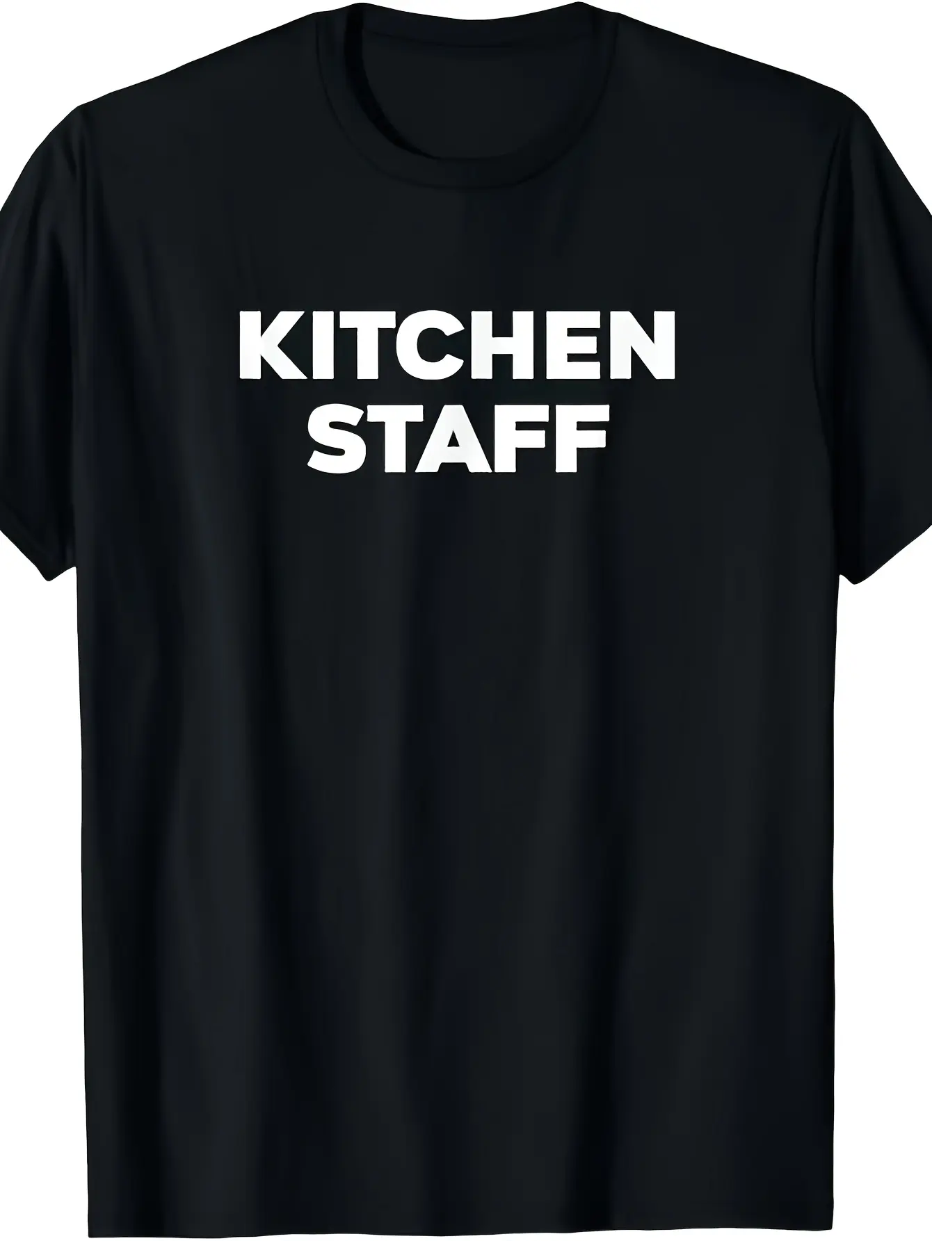 Men'S & Women'S Heavyweight 220Gsm Pure Kitchen Staff Uniform T-Shirt - Retro Chef Hat & Kitchen Print All-Season Comfort Round Neck Short Sleeve Workwear for Restaurants Hotels Catering - Br