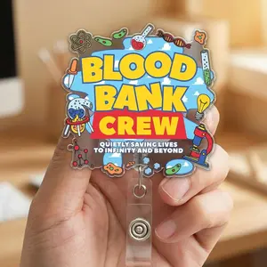 Lab Story Lab Week 2026 Badge Reel, Medical Lab Retractable ID Clip for Technician FUJ