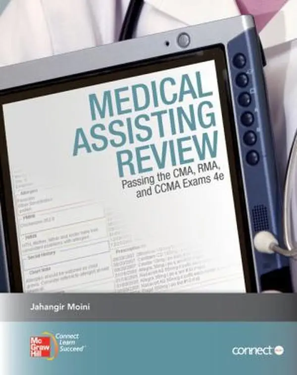 USED Paperback Book - Medical Assisting Review: Exam Preparation & Practice Materials for CMA, RMA, CCMA by Jahangir Moini (English), Practice Exams