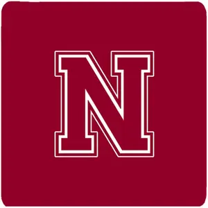 Carolines Treasures  Set of 4 Monogram - Maroon and White Foam Coasters Initial Letter N