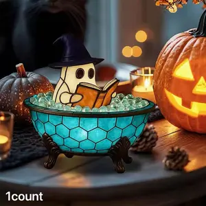 Halloween Ghost Bubble Bath LED Light, Cute Decorative Lamp for Bathroom, Perfect Halloween Gift, Ghost Theme Table Lamp