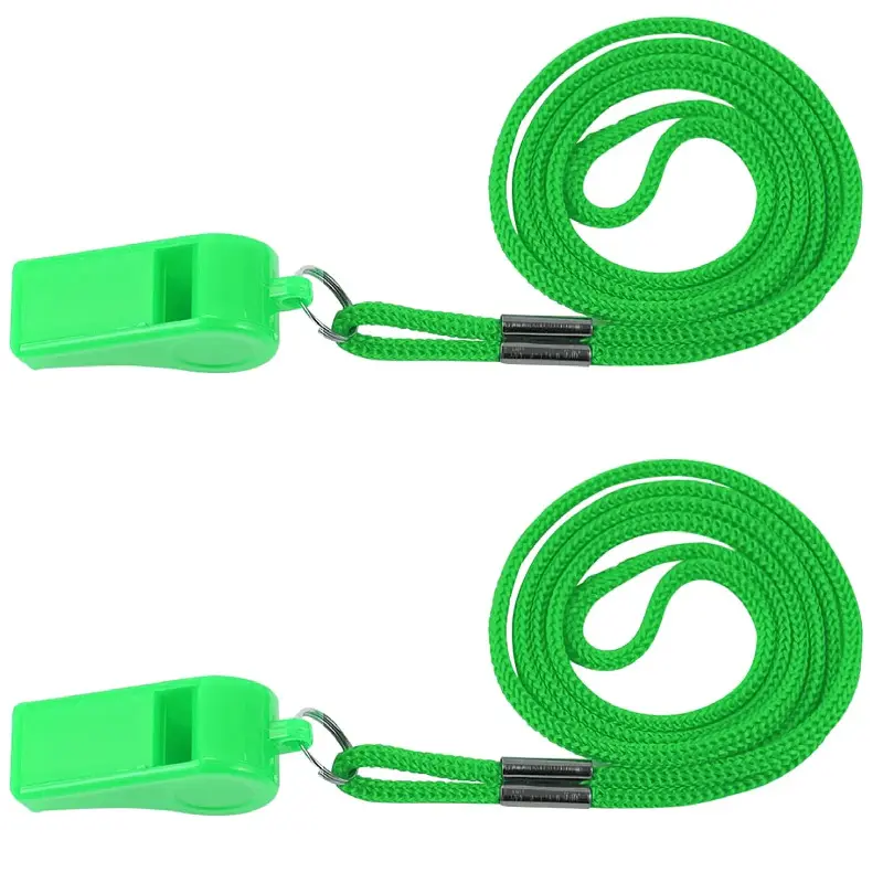 Green whistle+lanyard