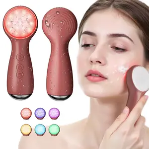 Electric Face Cleanser & Massager - Professional Rechargeable Facial Cleansing Brush featuring 7 Soft-Silicone Exfoliation Modes & LED Light, IPX7 Waterproof Design,for Home Spa Level Skincare, For womens&mens,gifts