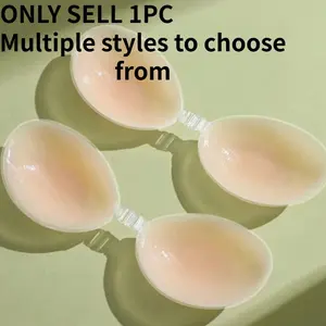 Women's Invisible Strapless Push-Up Bra, Sexy Silicone Chest Enhancer, No Shoulder Straps, Perfect for Dresses & Wedding Bras