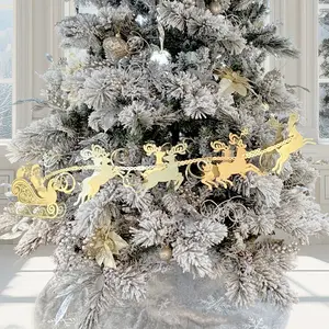 Santa and Reindeer Metal Garland