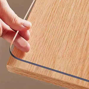 Clear Table Protector 24 x 48 Inch, 1.5mm Thick Plastic Table Cover, Waterproof PVC Clear Table Cover Protector, Desk Protector Mat, Writing Desk Pad for Desktop, Coffee & Dining Room Table