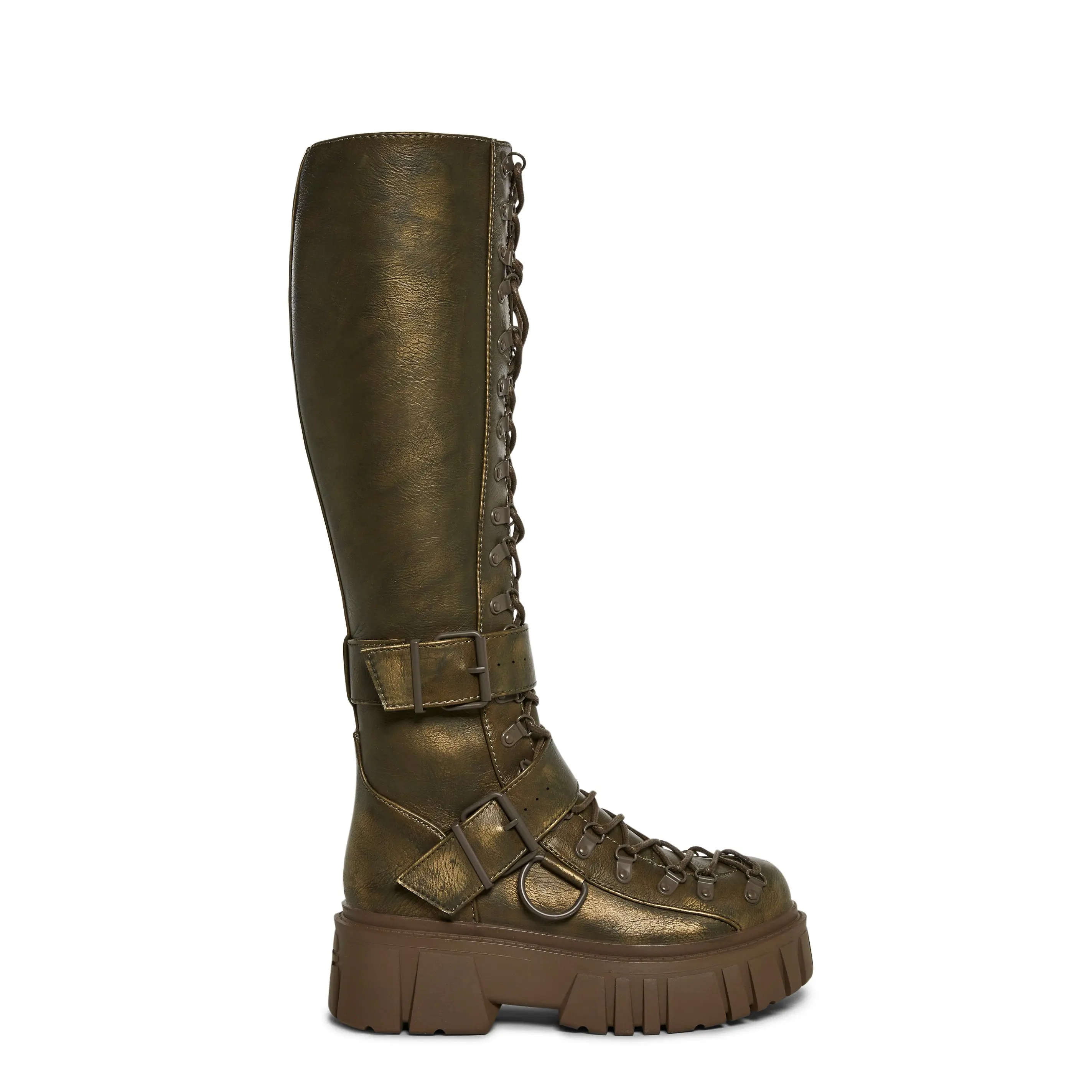 Low Traitor Knee High Boots - Gold