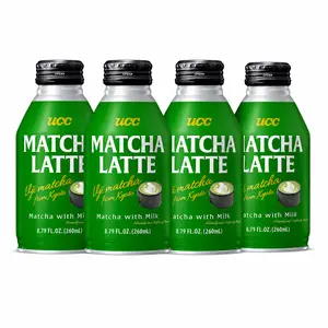 UCC Ready to Drink Matcha Latte, 8.79 FL OZ (Pack of 4), Delicious, Premium Green Tea Leaves and Rich Milk, Convenient Bottled Drinks For On-the-Go, Imported from Japan