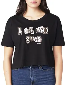 NewBreed Girl: I DIG EMO BOYS Crop T Shirt Top  Baggy Loose Streetwear Vintage