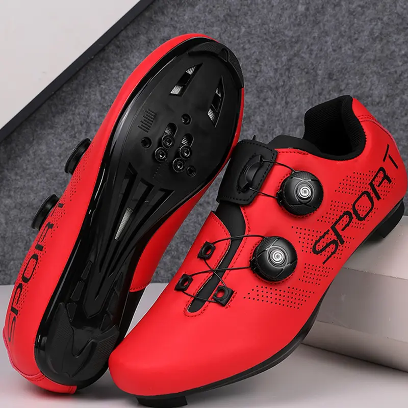 Unisex Cycling Shoes, Bike Shoes, Cycle Shoes, Riding Shoes, PU Leather Sporty Design, Quick Lock Buckles, Breathable Pores, Ideal for Commuting & Outdoor Rides