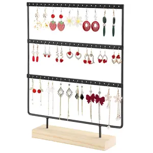 Earring Organizer Stand Earring Display Holder for Hanging Earrings Black Color