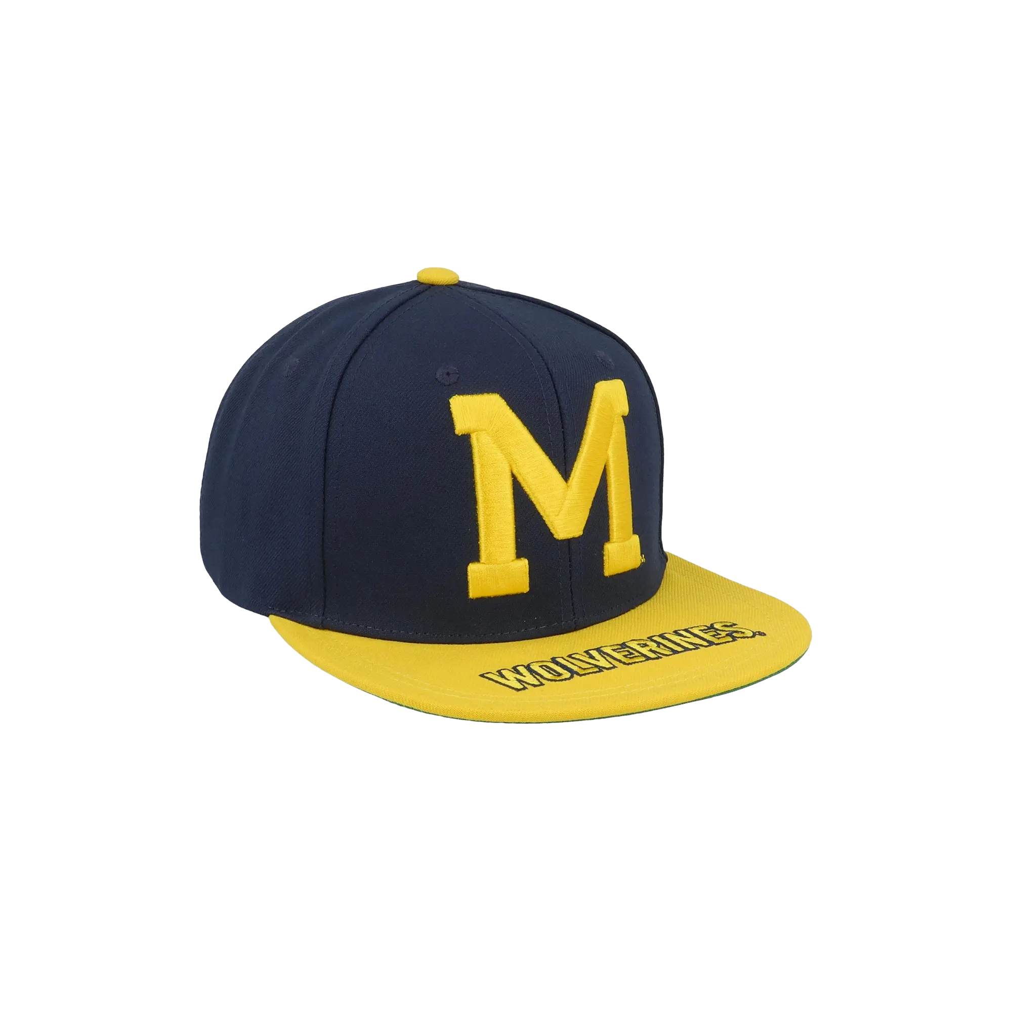 NCAA Logo Bill Snapback Cap "Michigan Wolverines - Navy / Yellow" HHSS4533 UMIYYPPPNYYW