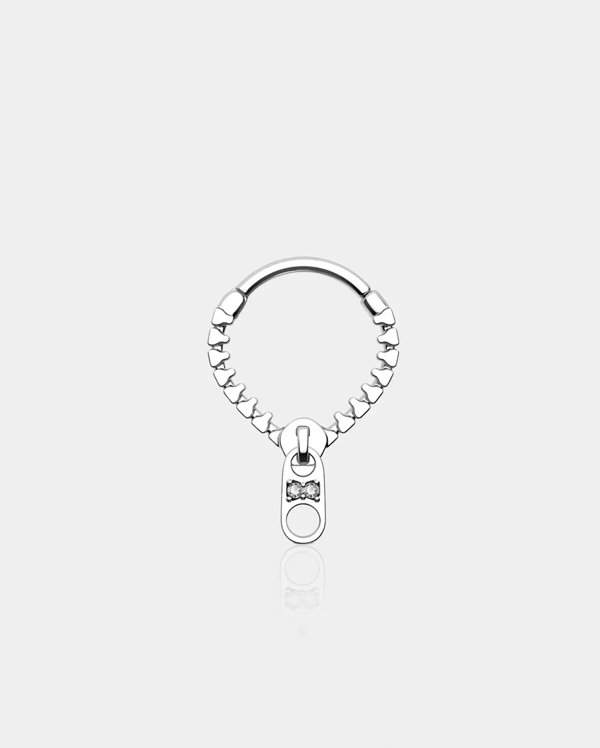 Zipper Style Clicker Septum Ring