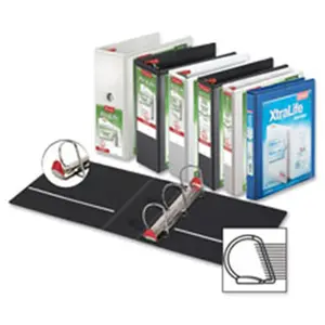 Cardinal  Clearvue Binder- D-Ring- 6 in. Capacity- 11 in. x 8.5 in.- Black