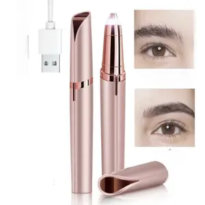 Facial & Eyebrow  Rechargeable Hair Remover for Women ,For Face Eyebrows Lips Trimmer with Light,Painless Electric Hair Removal Comfort rose gold Eyebrow Trimmer