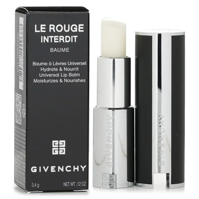 Givenchy Le Rouge Interdit Universal Luxury Lip Balm - #N00 Natural Finish, Hyaluronic Moisturizer for Hydrating Lips, Flower