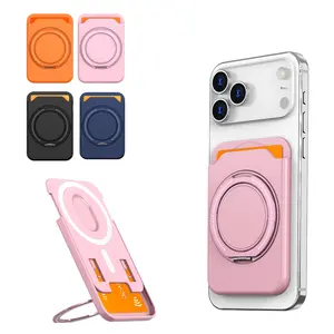 2026 New Upgrade Magnetic Phone Card Holder with Ring Stand, Ultra Strong Magnetic Attachment, Anti-Slip & Anti-Drop Wallet, Easy Carry Gift for iPhone and Samsung Galaxy